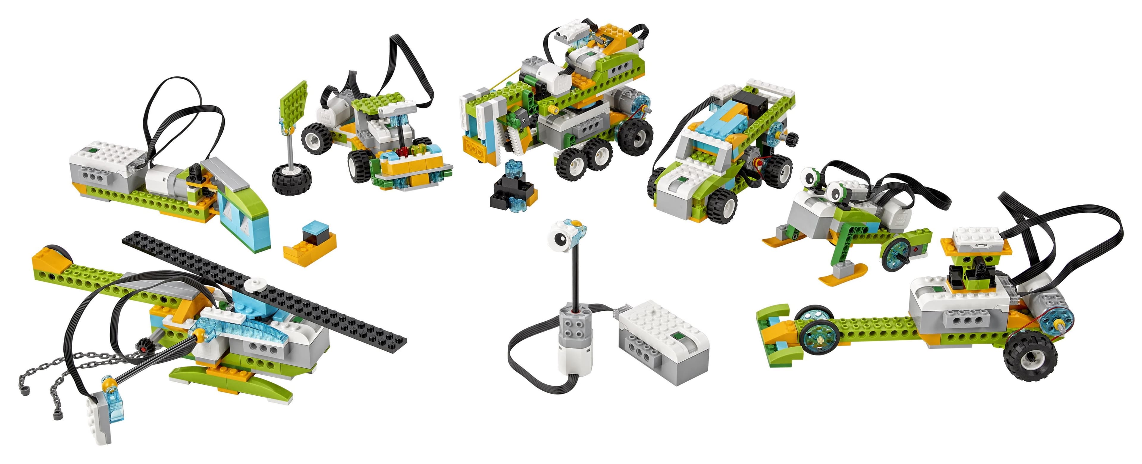 Children building a LEGO robotics project